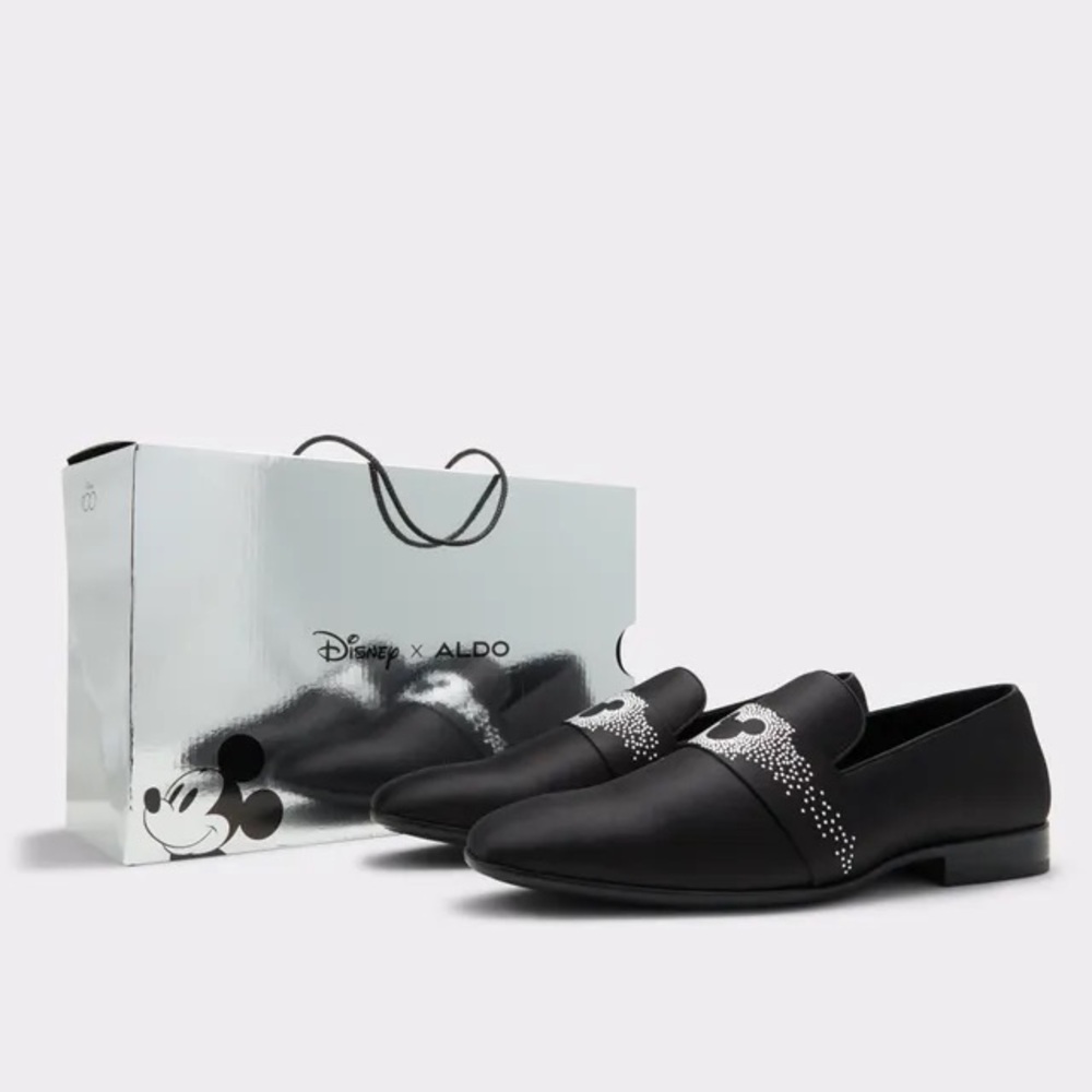 Disney 100 Aldo Mickey Crystal Loafer Black Men's 7.5, Women's 9.5